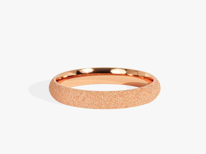 3.0mm Classic Dome Wedding Band with Stardust Finish - Doozy Diamonds