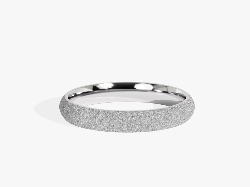 3.0mm Classic Dome Wedding Band with Stardust Finish - Doozy Diamonds