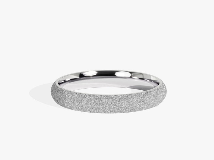 3.0mm Classic Dome Wedding Band with Stardust Finish - Doozy Diamonds