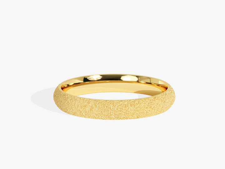 3.0mm Classic Dome Wedding Band with Stardust Finish - Doozy Diamonds