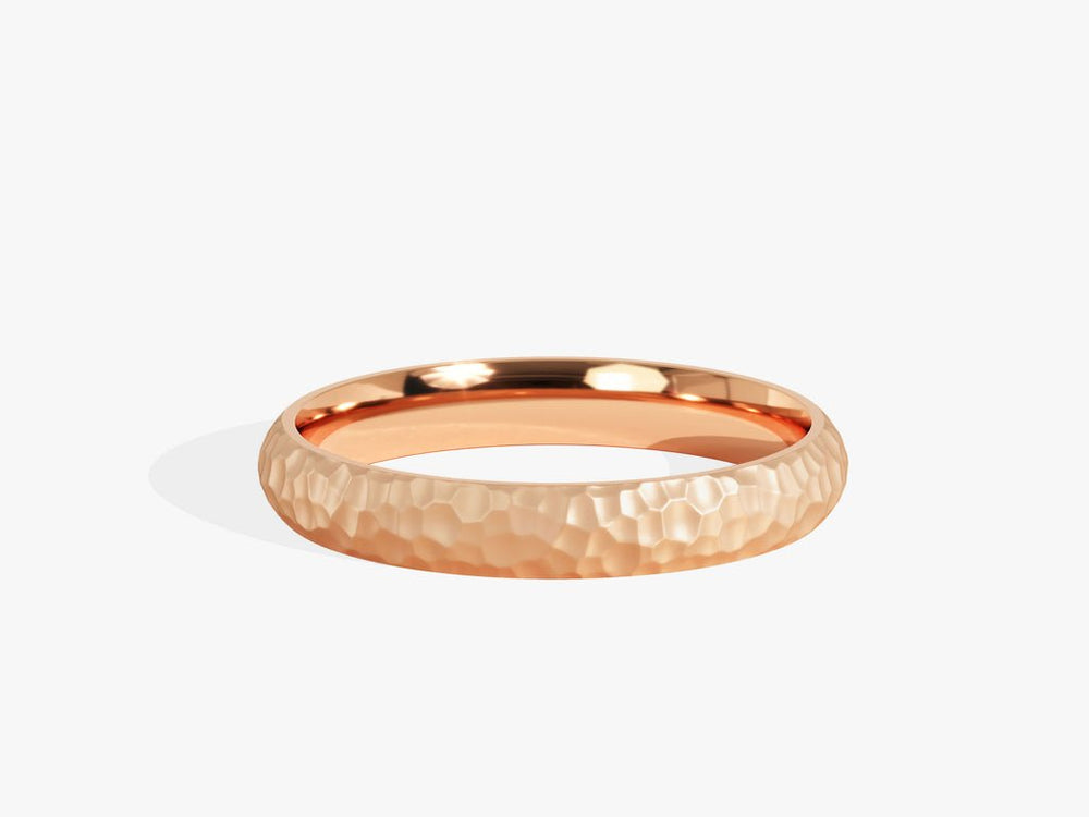 3.0mm Hammered Dome Women's Wedding Band - Doozy Diamonds