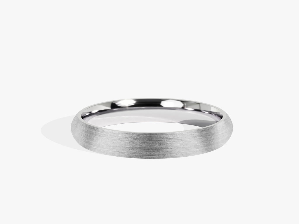 3.0mm Classic Dome Wedding Band - Matte Brushed, Anniversary Gift Idea - Doozy Diamonds