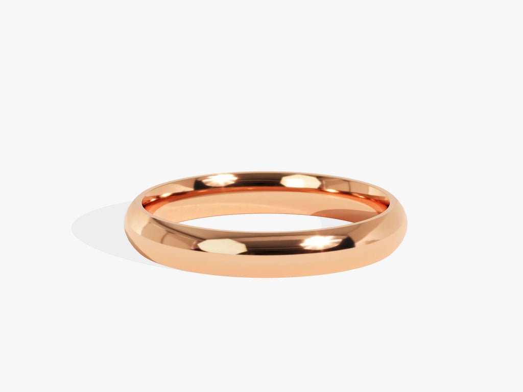 3.0mm Classic Dome Wedding Band Minimalist Wedding Ring - Doozy Diamonds