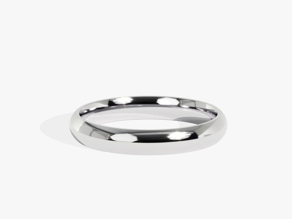 3.0mm Classic Dome Wedding Band Minimalist Wedding Ring - Doozy Diamonds