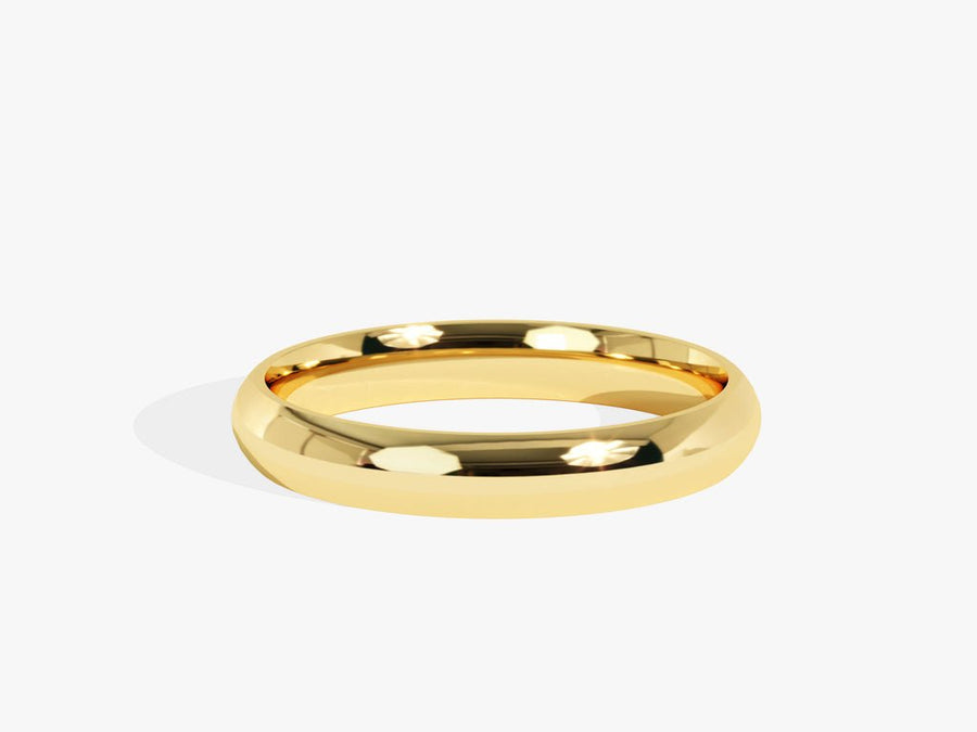 3.0mm Classic Dome Wedding Band Minimalist Wedding Ring - Doozy Diamonds