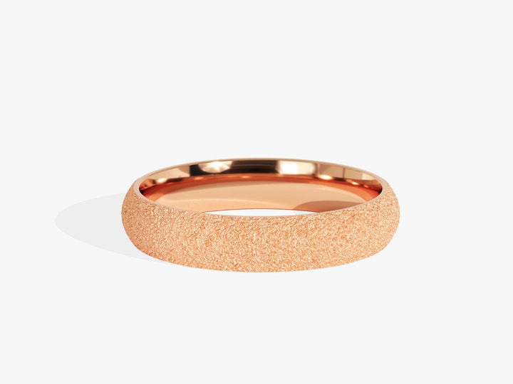 4.0mm Classic Dome Wedding Band with Stardust Finish - Doozy Diamonds