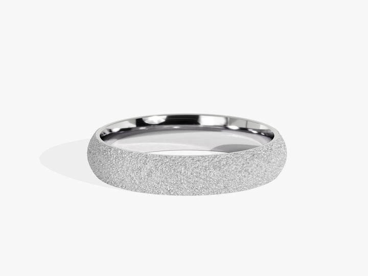 4.0mm Classic Dome Wedding Band with Stardust Finish - Doozy Diamonds