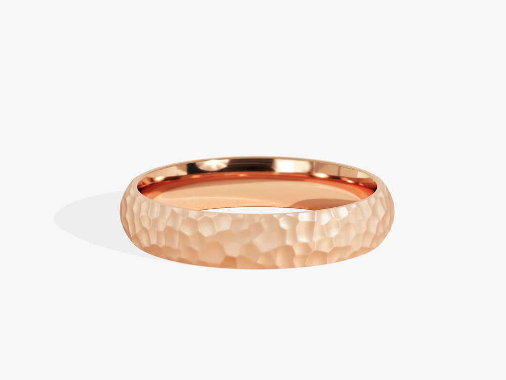 4.0mm Hammered Dome Wedding Band - Doozy Diamonds