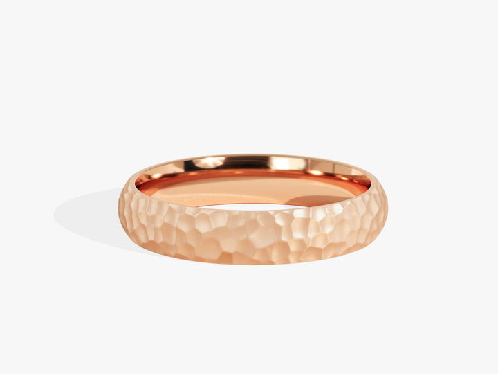 4.0mm Hammered Dome Wedding Band - Doozy Diamonds