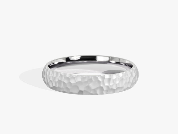 4.0mm Hammered Dome Wedding Band - Doozy Diamonds