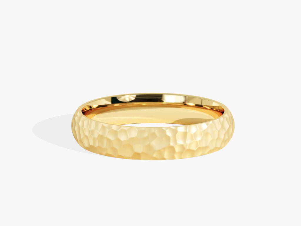 4.0mm Hammered Dome Wedding Band - Doozy Diamonds
