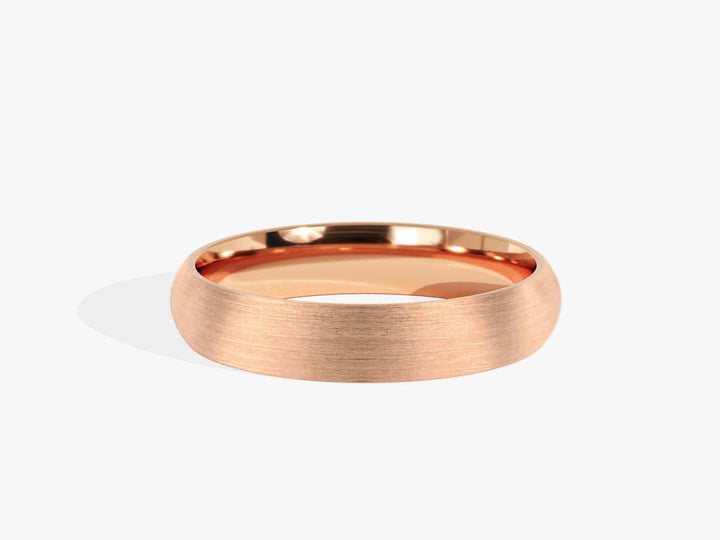 4.0mm Matte Brushed Wedding Classic Dome Band Anniveary Gift - Doozy Diamonds