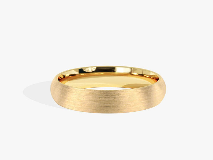4.0mm Matte Brushed Wedding Classic Dome Band Anniveary Gift - Doozy Diamonds