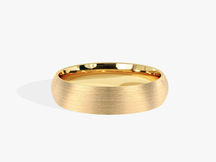 5.0mm Matte Brushed Classic Dome Wedding Band - Doozy Diamonds