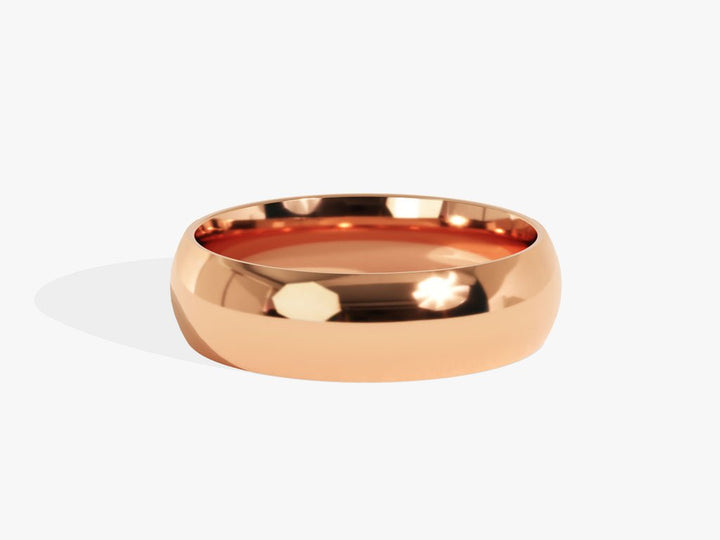 6.0mm Classic Dome Wedding Band For Women - Doozy Diamonds