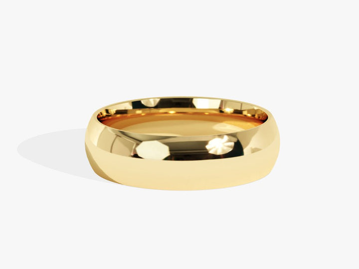 6.0mm Classic Dome Wedding Band For Women - Doozy Diamonds