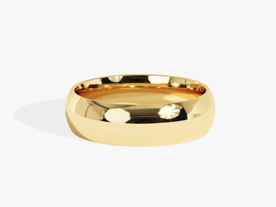 6.0mm Classic Dome Wedding Band For Women - Doozy Diamonds