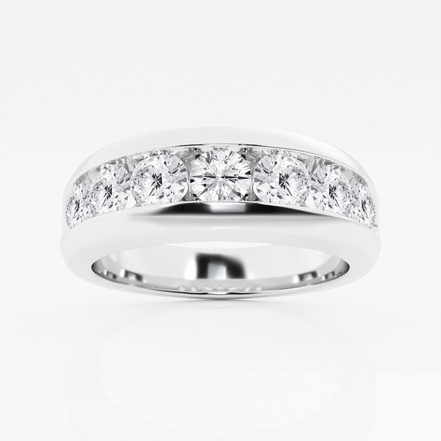 5mm Round Cut Lab Grown Seven Stone Men's Wedding Band - Doozy Diamonds