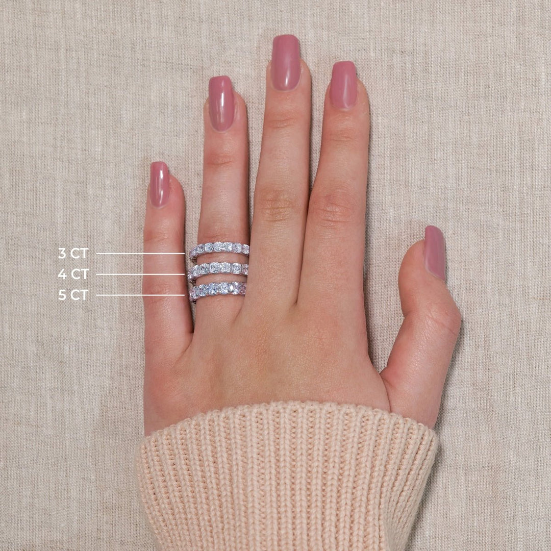 Cushion FG - VS2 Lab Grown Diamond Full Eternity Wedding Band - Doozy Diamonds