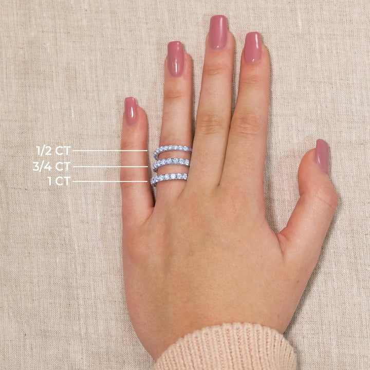 Round FG - VS2 Lab Grown Diamond Half Eternity Wedding Band - Doozy Diamonds
