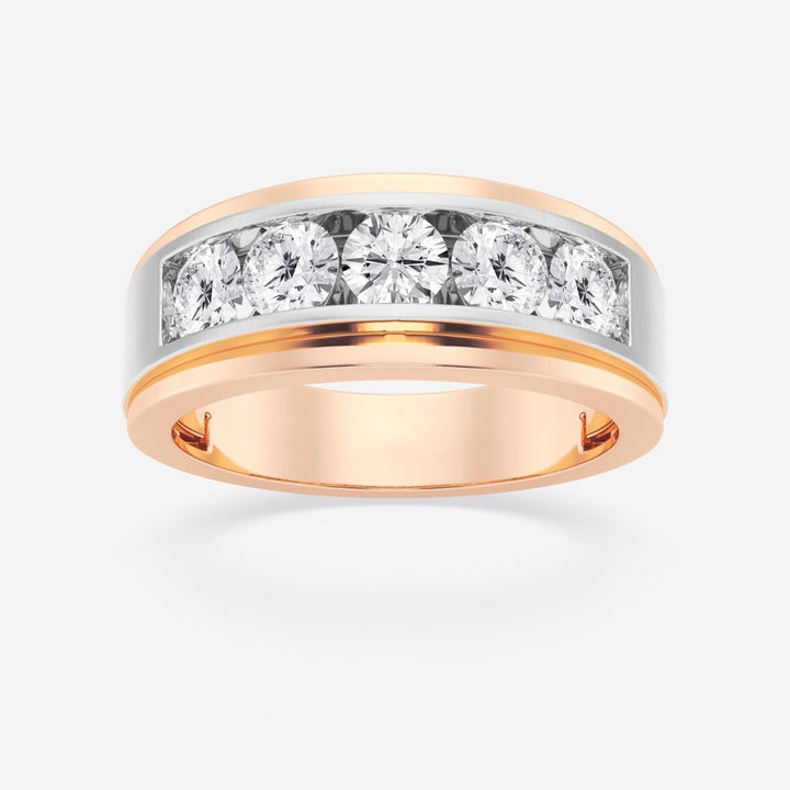 6mm Round Cut Lab Grown Men's Wedding Band In White Gold - Doozy Diamonds