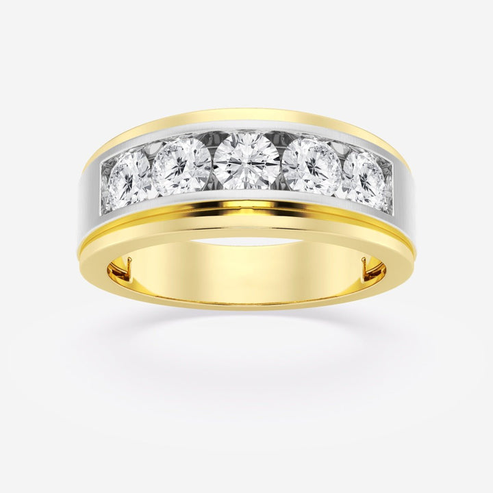 6mm Round Cut Lab Grown Men's Wedding Band In White Gold - Doozy Diamonds