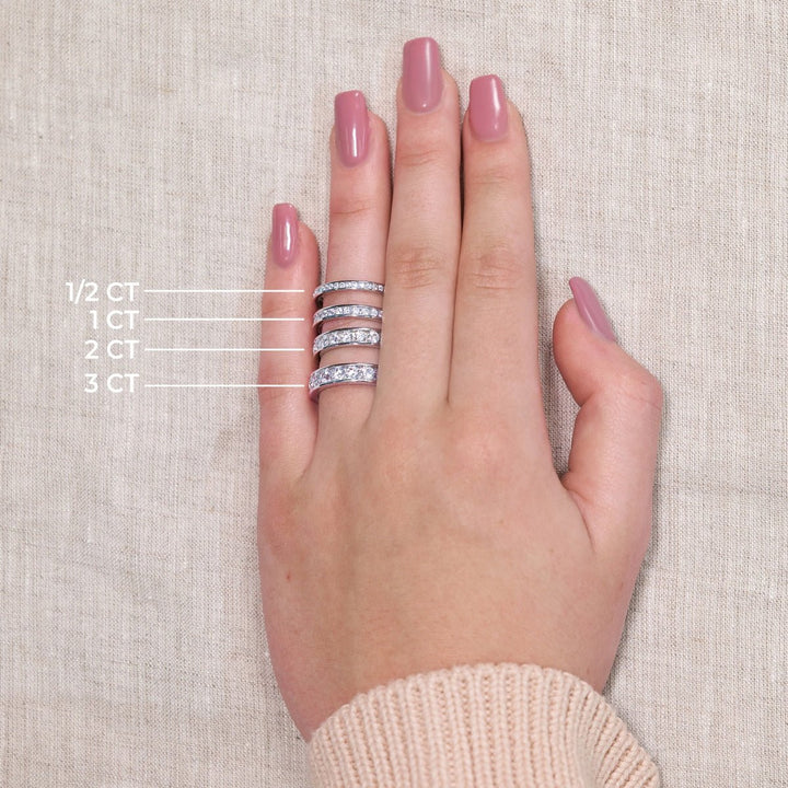 Round FG - VS2 Lab Grown Diamond Channel Set Wedding Band - Doozy Diamonds