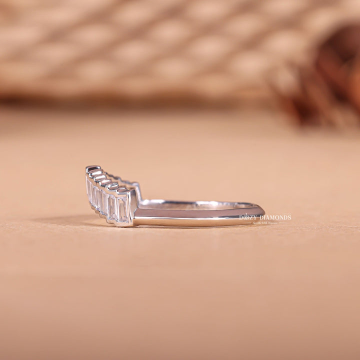 Ethically sourced baguette diamond eternity band