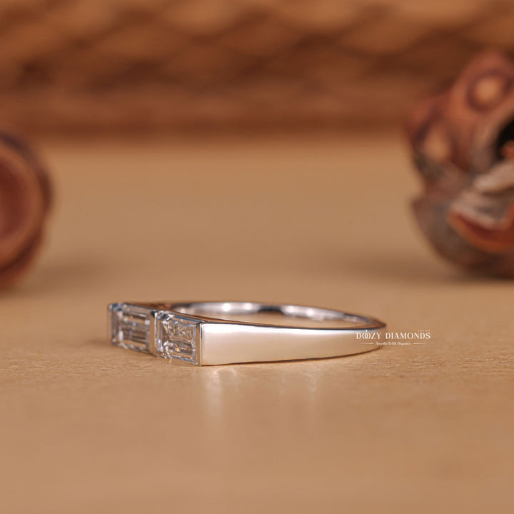 Close-up of 0.30CT baguette lab grown diamonds