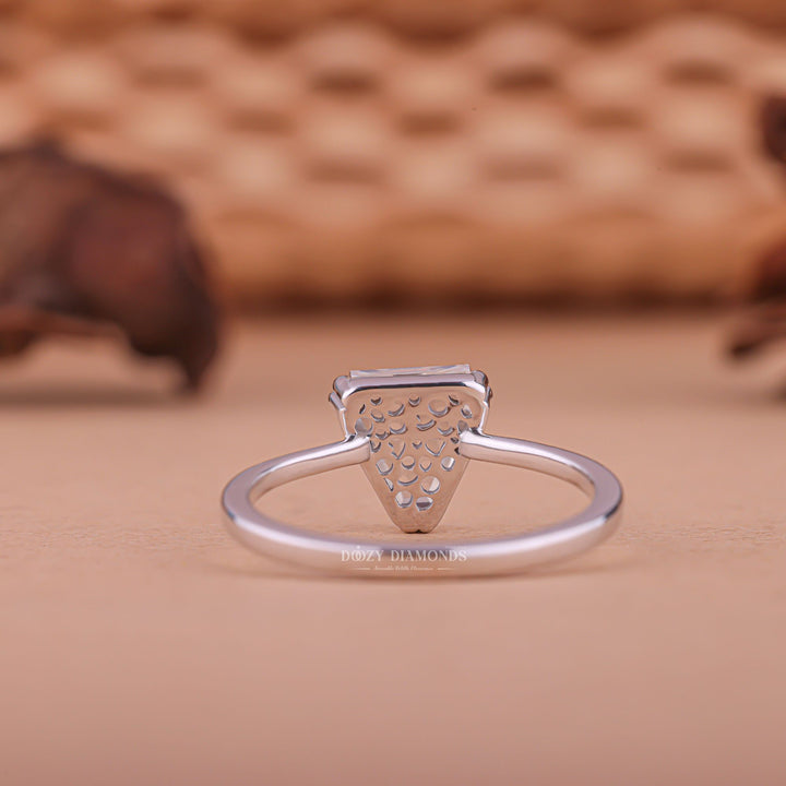 Classic trillion solitaire engagement ring crafted for everyday wear