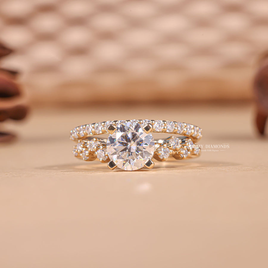 Bridal ring set, Wedding ring set, Engagement and wedding ring set, Bridal set rings, His and hers bridal ring set, 