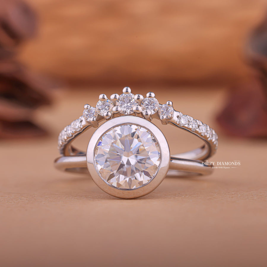 Bridal ring set, Wedding ring set, Engagement and wedding ring set, Bridal set rings, His and hers bridal ring set, 