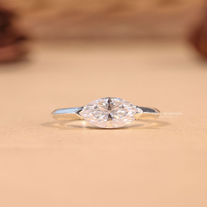 Discover marquise east west lab grown diamond engagement ring online