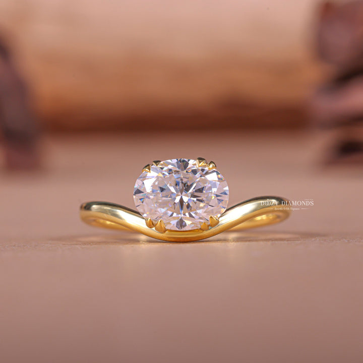 Buy 2.0CT oval east west lab grown diamond engagement ring online