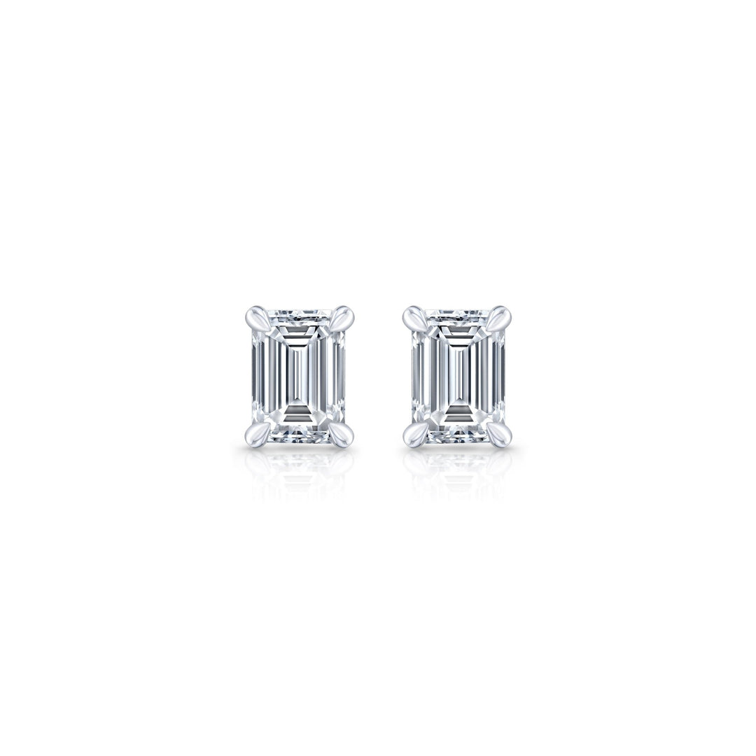 Emerald F - VS1 Lab - Grown Diamond Hidden Halo Stud Earrings - Doozy Diamonds