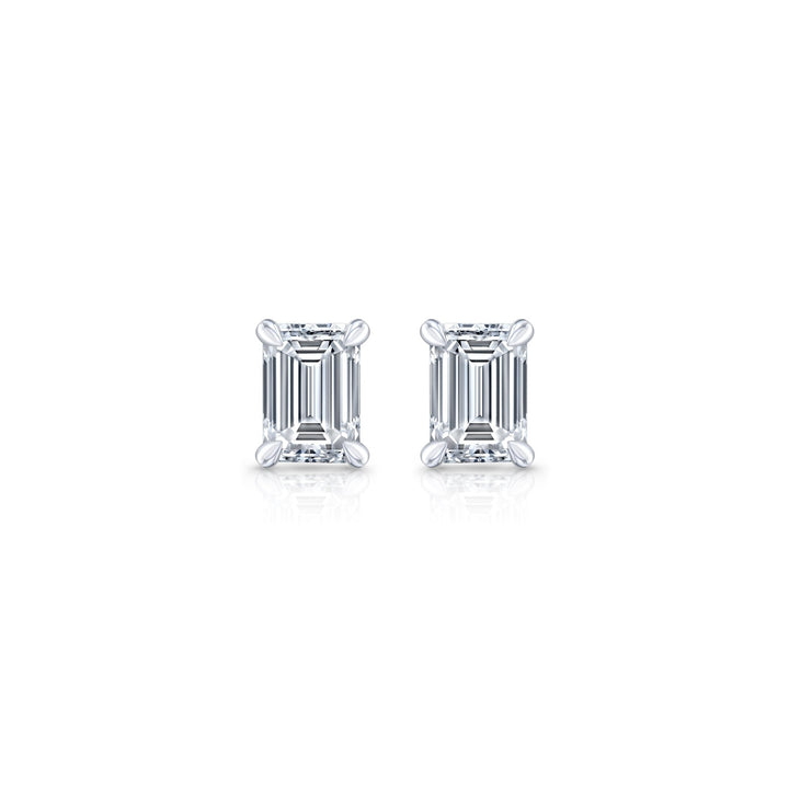 Emerald F - VS1 Lab - Grown Diamond Hidden Halo Stud Earrings - Doozy Diamonds