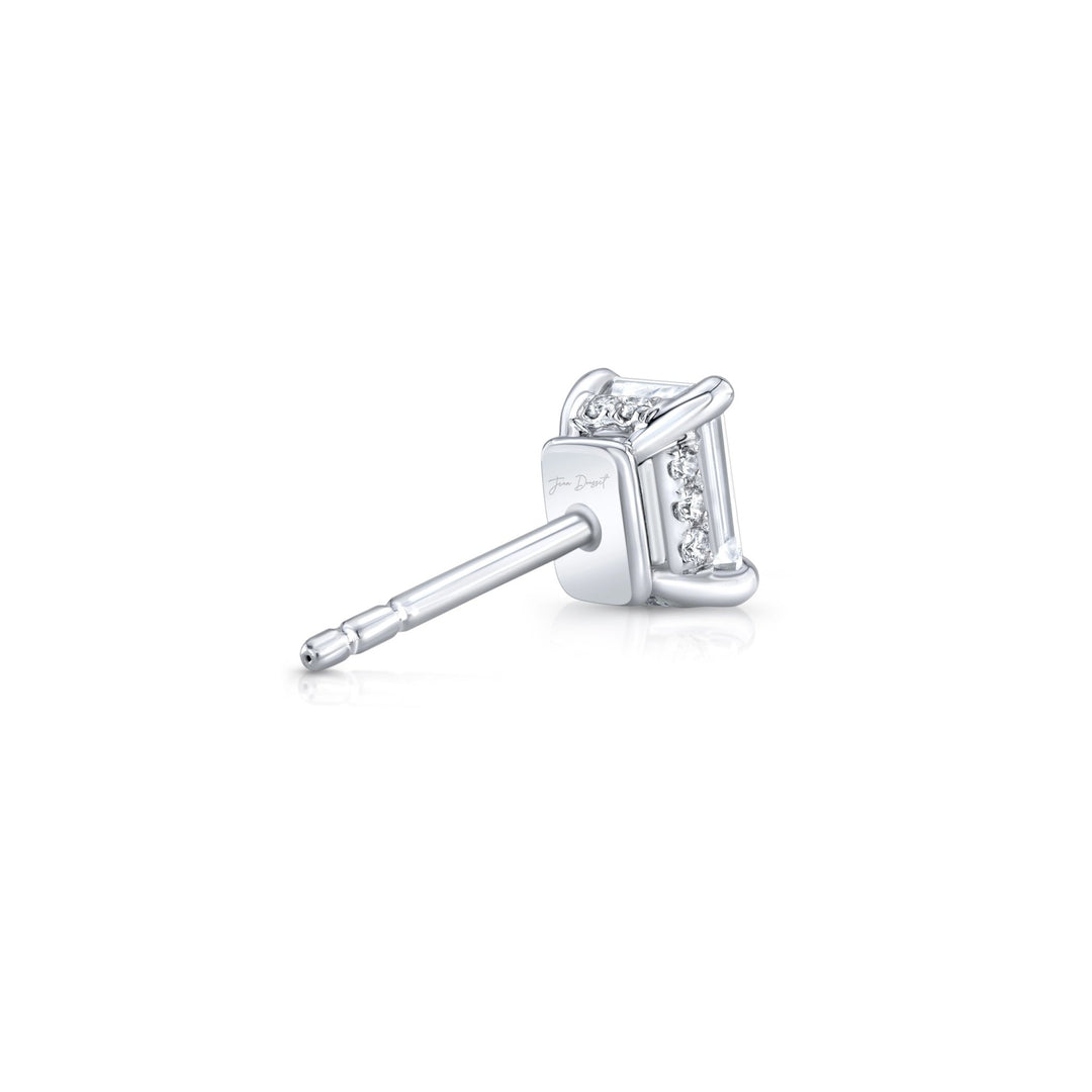 Emerald F - VS1 Lab - Grown Diamond Hidden Halo Stud Earrings - Doozy Diamonds