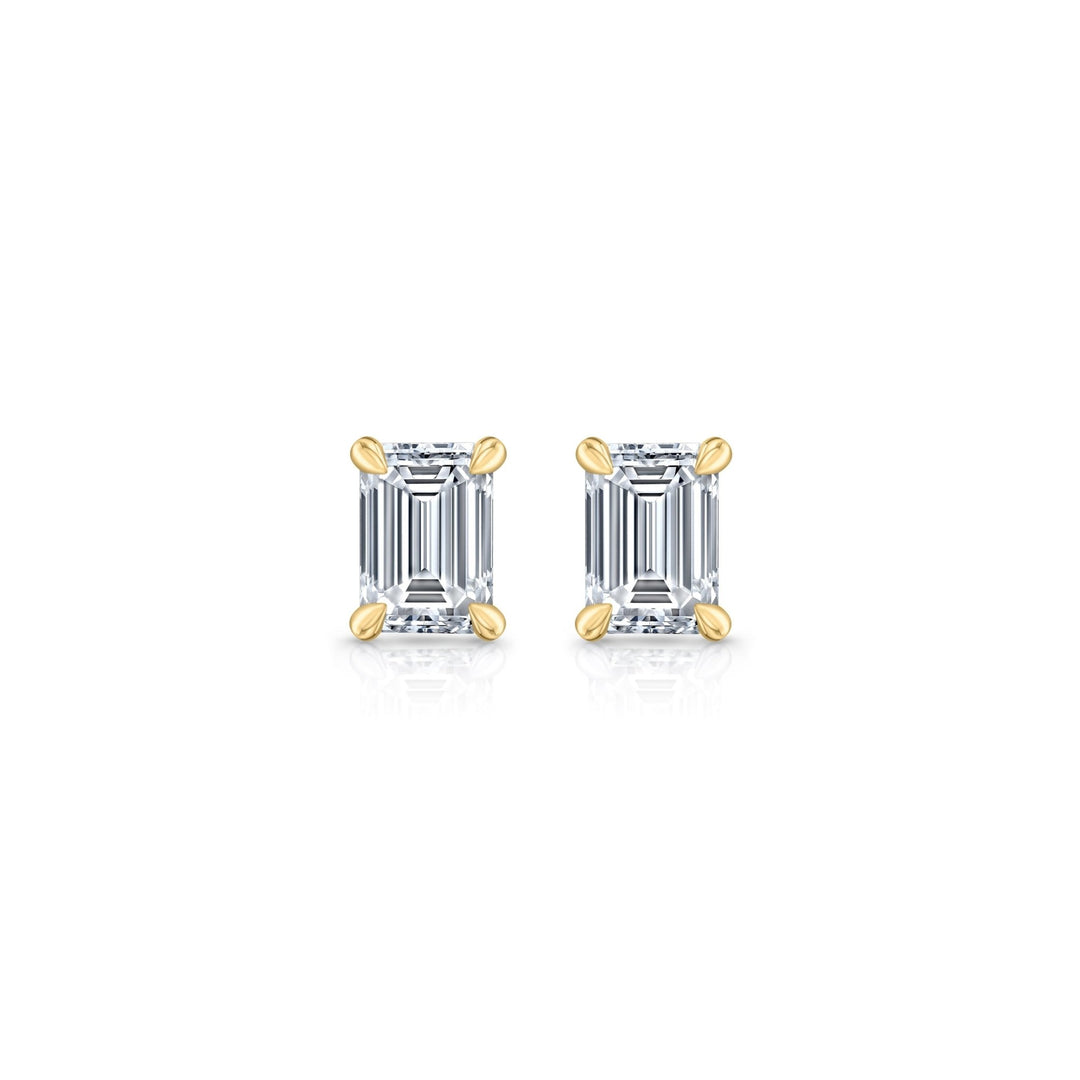 Emerald F - VS1 Lab - Grown Diamond Hidden Halo Stud Earrings - Doozy Diamonds