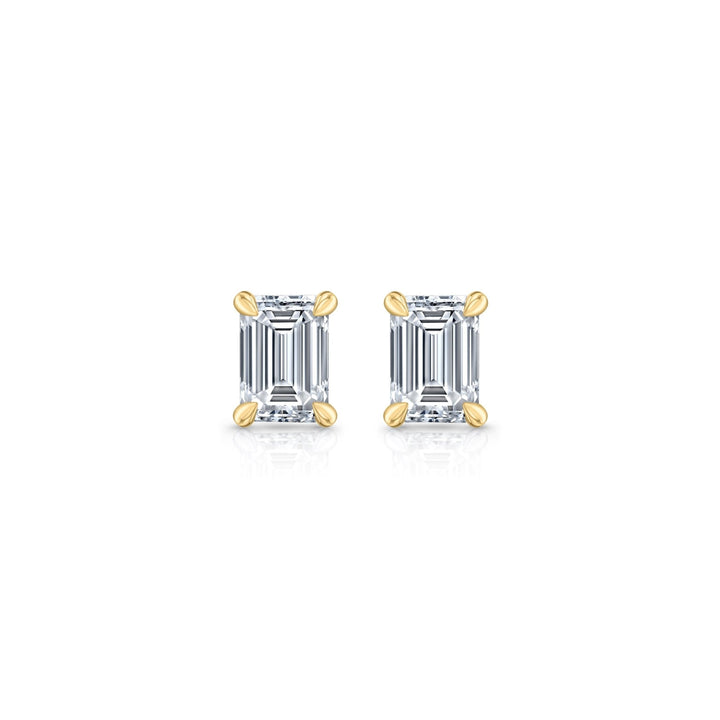 Emerald F - VS1 Lab - Grown Diamond Hidden Halo Stud Earrings - Doozy Diamonds