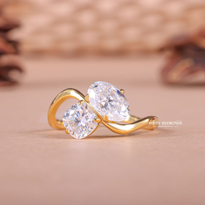 Buy oval solitaire lab grown diamond engagement ring online