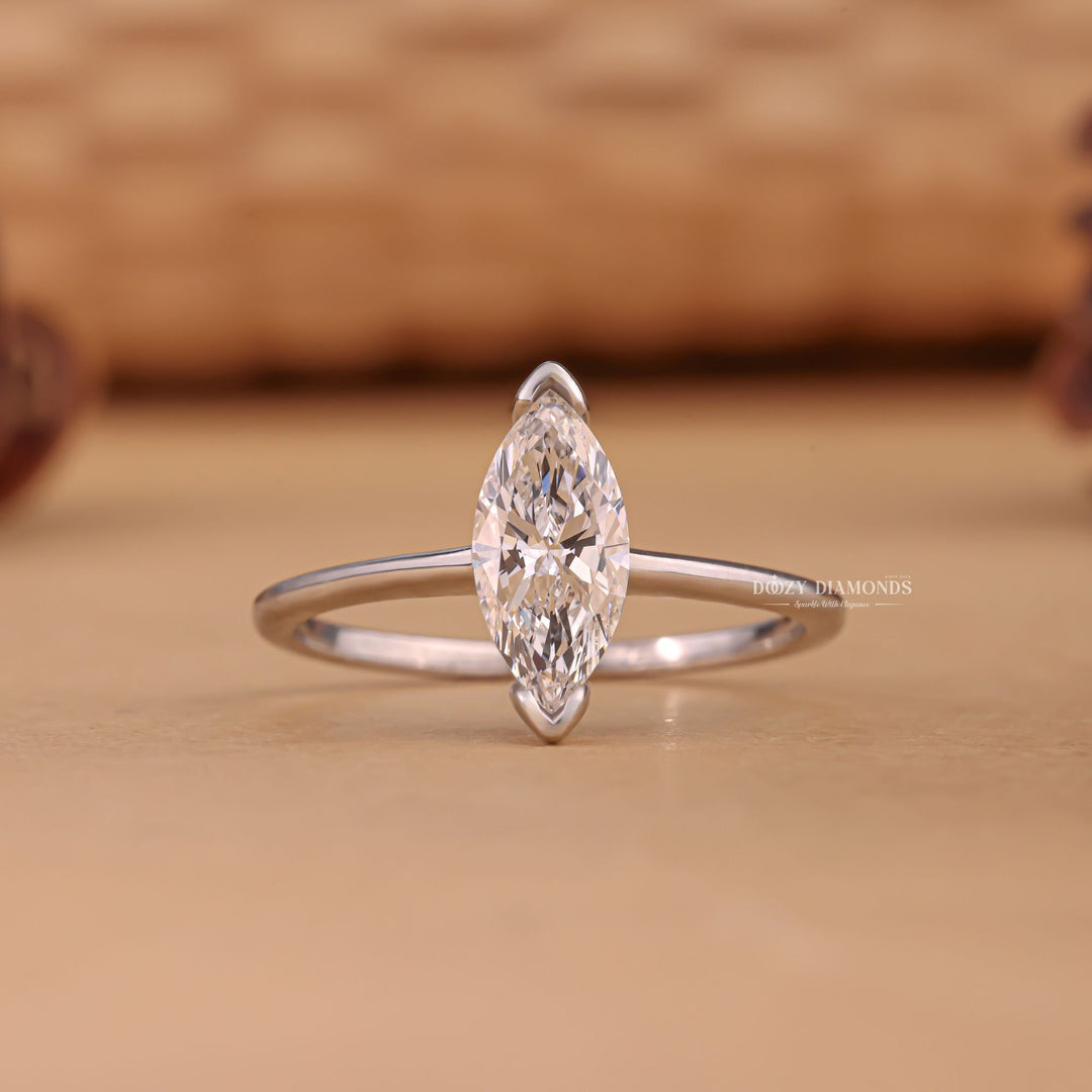 1.0CT marquise cut solitaire engagement ring available to buy now