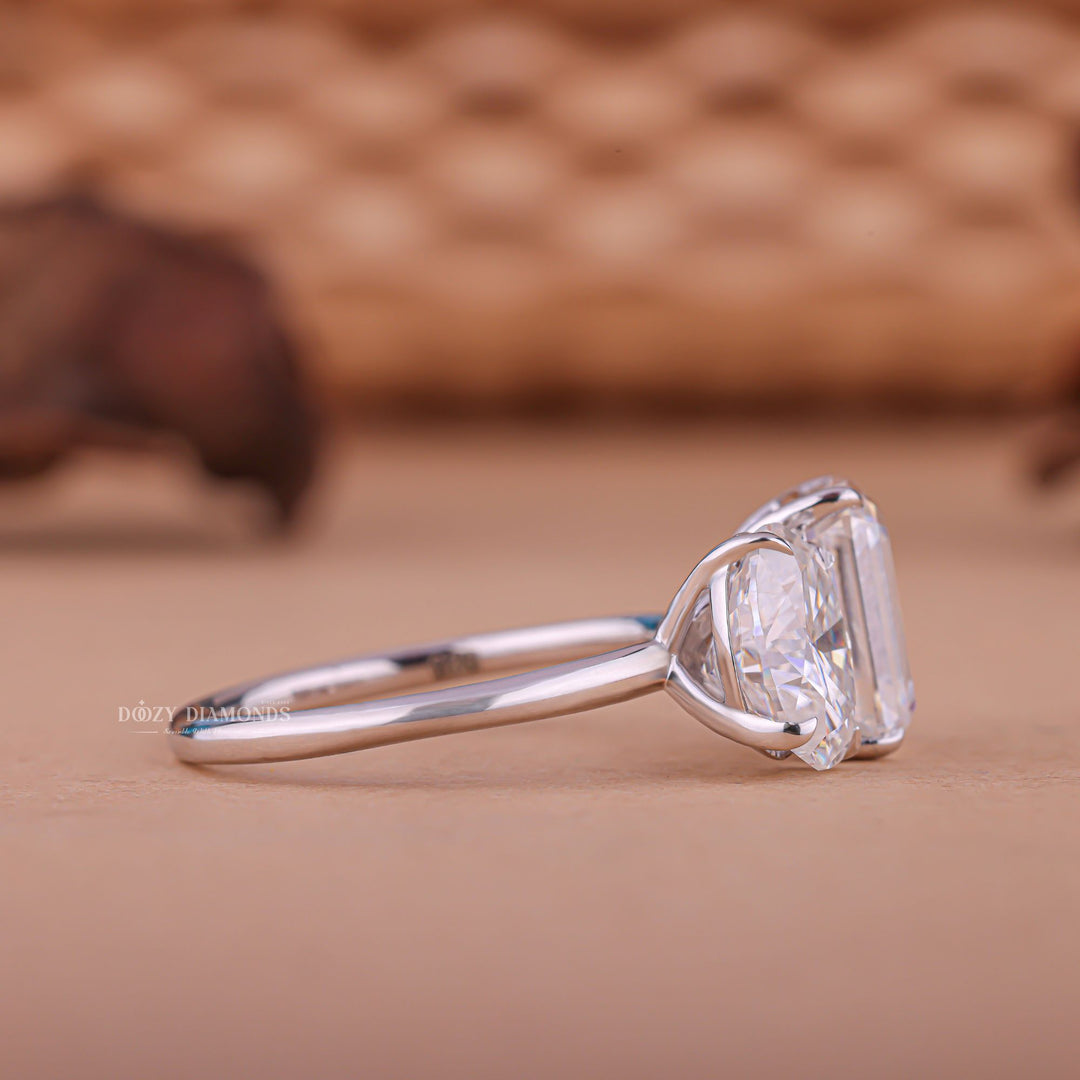 Certified oval cut diamond featured in solitaire engagement ring