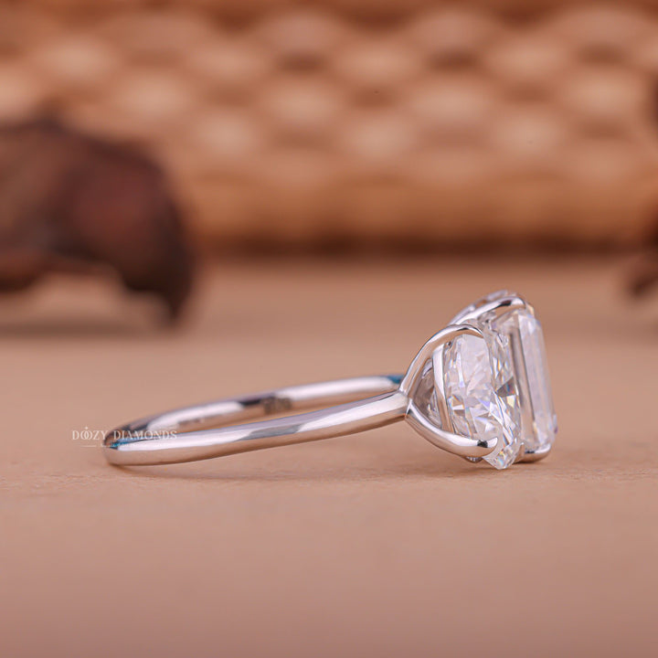Certified oval cut diamond featured in solitaire engagement ring