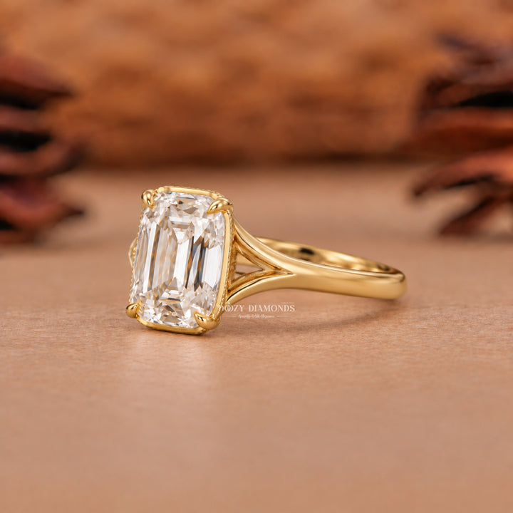 2.50CT Claire-Old Mine Step Cut F/VVS2  Lab Grown Diamond Engagement Ring