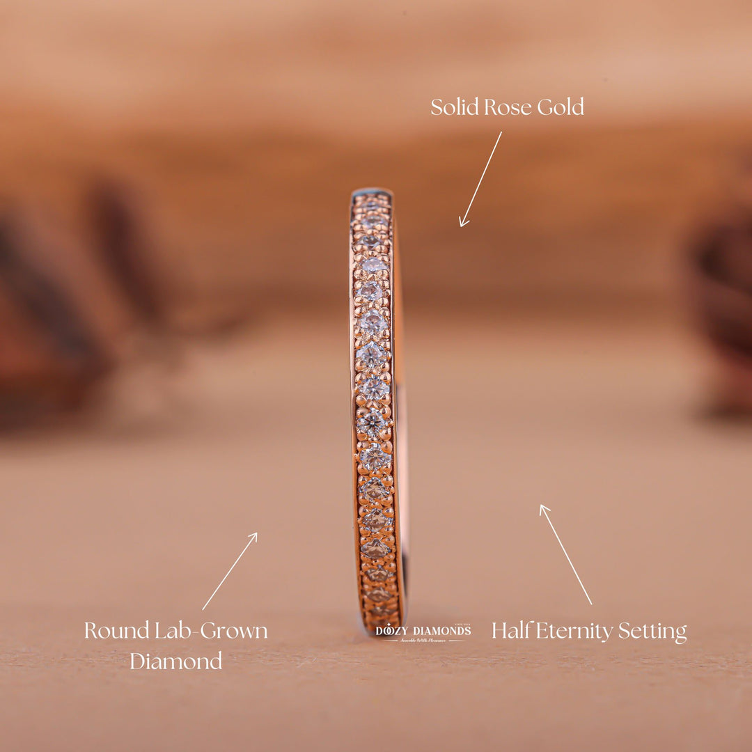 Ethically sourced round diamond eternity band