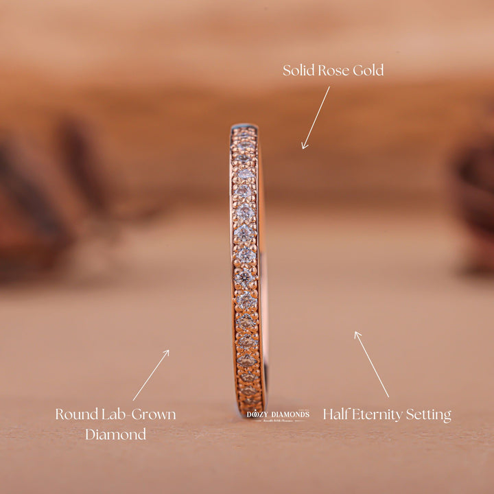 Ethically sourced round diamond eternity band