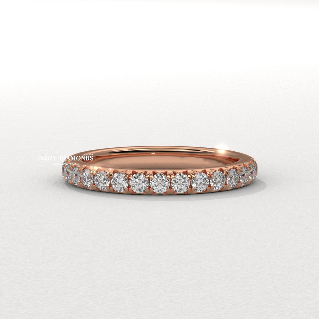 Classic Eternity lab grown diamond band worn on hand