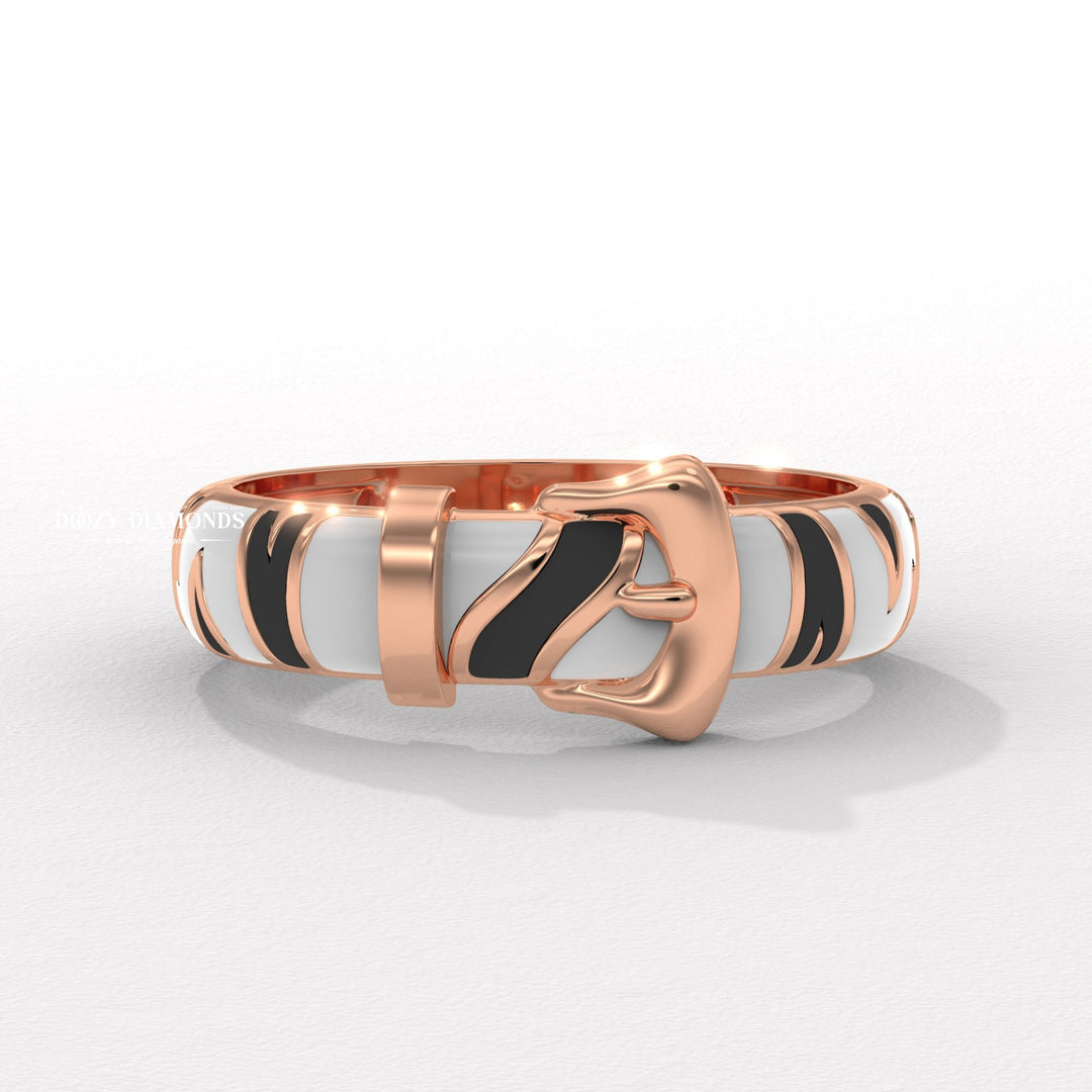 Minimalist Belt Buckle Ring for Men's ~ Unique Band for Men