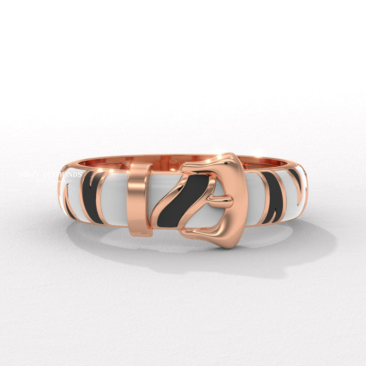 Minimalist Belt Buckle Ring for Men's ~ Unique Band for Men