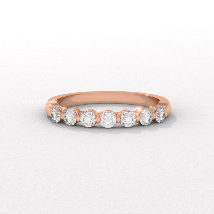 Bubble Stackable lab grown diamond band worn on hand
